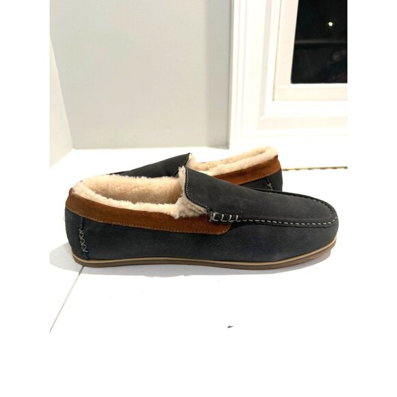 NEW Hari Mari Men Hacienda Pewter Gray Shearling Lined Slipper Size 12 $160 [jb] - Picture 7 of 14